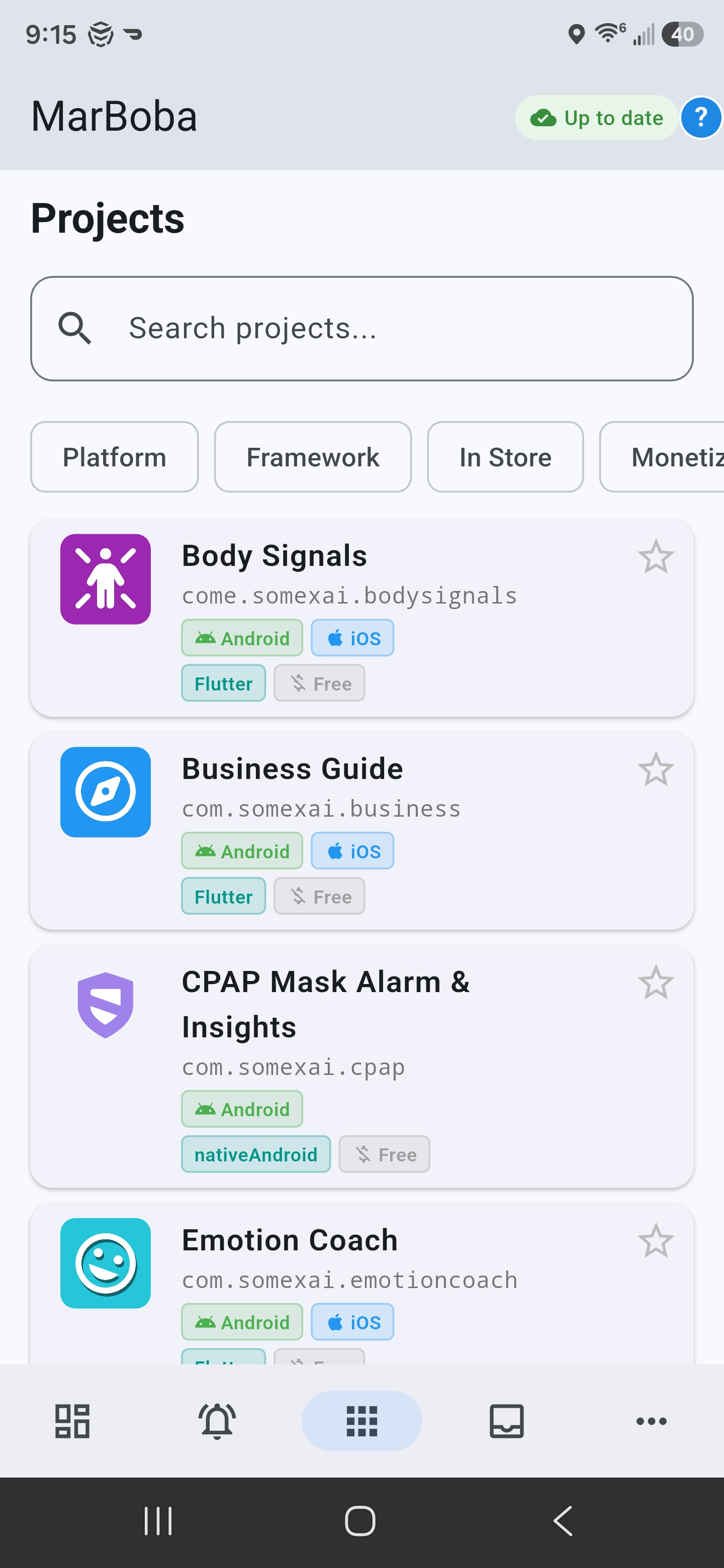 Projects on Android